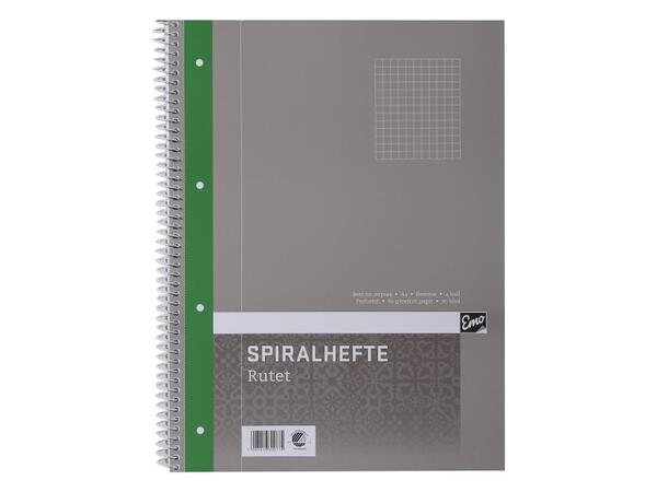 Spiralhefte A4 Rutet 60G 80blad Miljømerket 